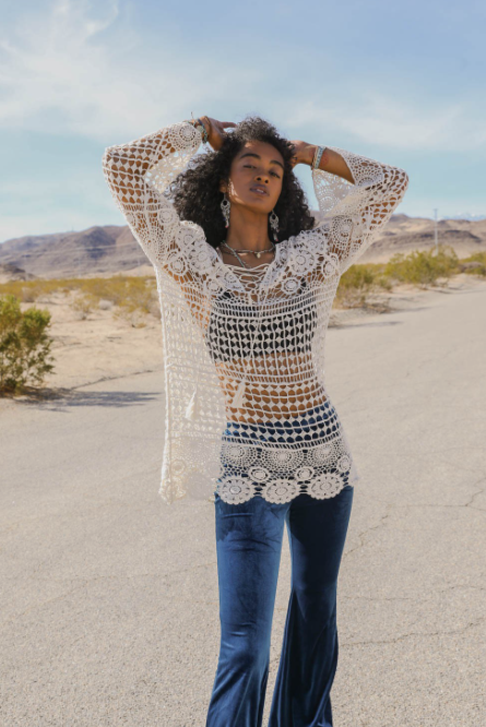 Rhiannon Crochet Tunic Top