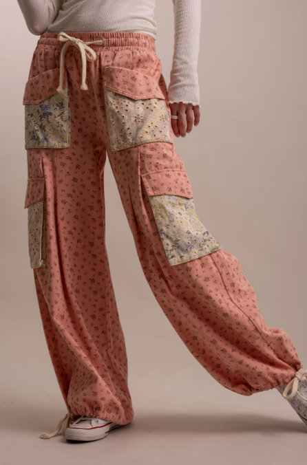 Peach Blossom Cargo Pants