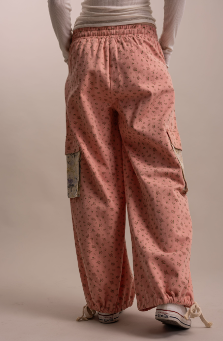 Peach Blossom Cargo Pants
