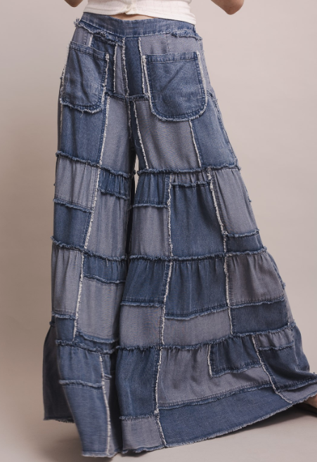 Slow Ride Patchwork Pants