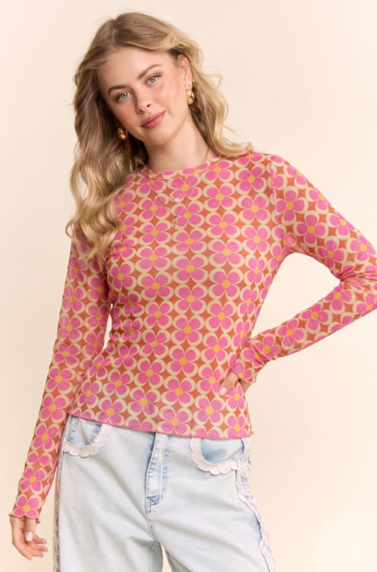 Play That Funky Music Mesh Top
