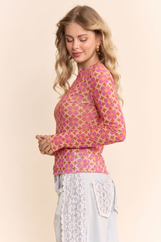 Play That Funky Music Mesh Top