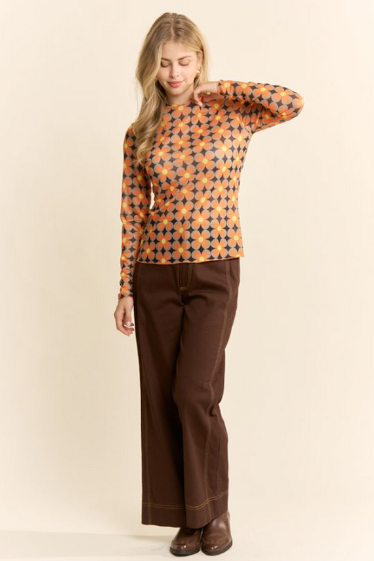 Play That Funky Music Mesh Top