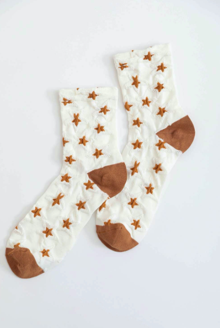 Star Jacquard Socks *Final Sale*