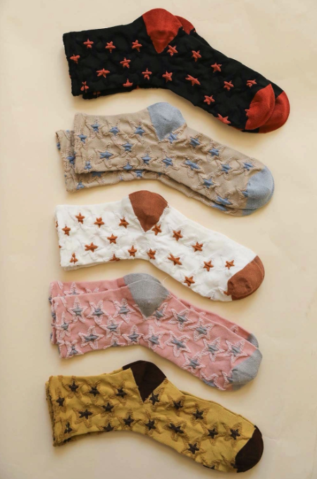 Star Jacquard Socks *Final Sale*