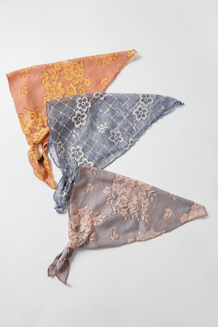 Floral Lace Head Scarves