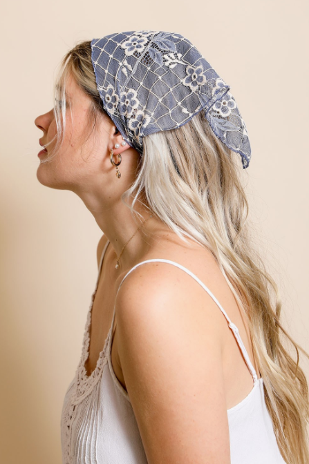 Floral Lace Head Scarves