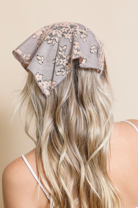Floral Lace Head Scarves
