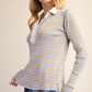 Main Street Striped Polo Top