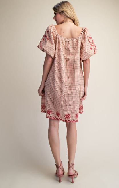 Pink Plaid Dress *Doorbuster*Final Sale*