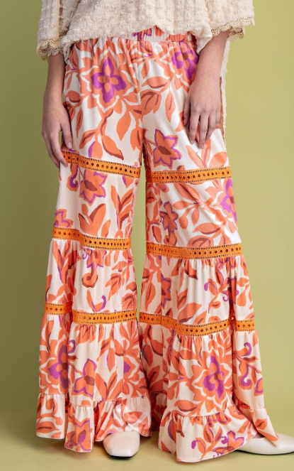 Velvet Floral Pants *Doorbuster*Final Sale*