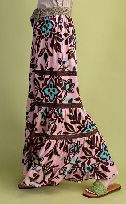 Velvet Floral Pants *Doorbuster*Final Sale*