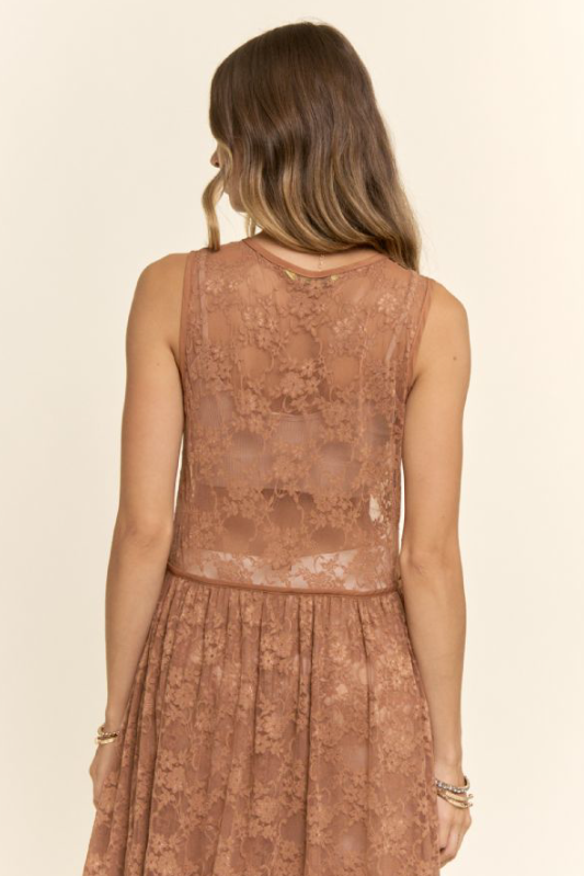 Cinnamon Sky Lace Duster Top