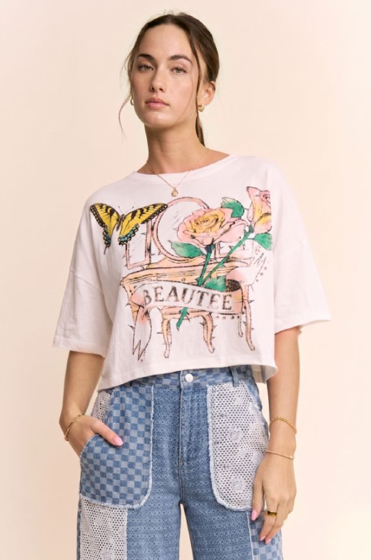 Beautee Butterfly Graphic Tee
