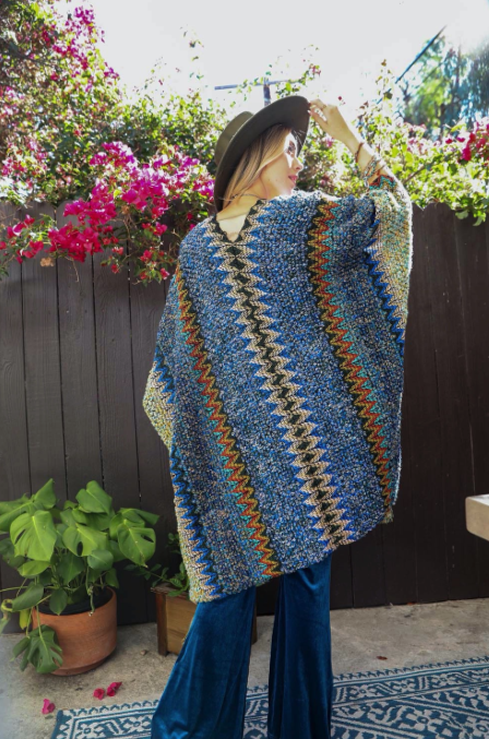 Electric Moon Knit Poncho