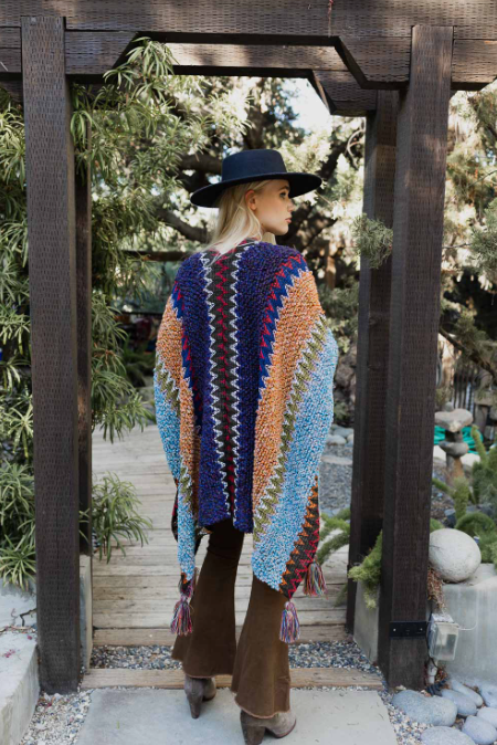 Electric Moon Knit Poncho