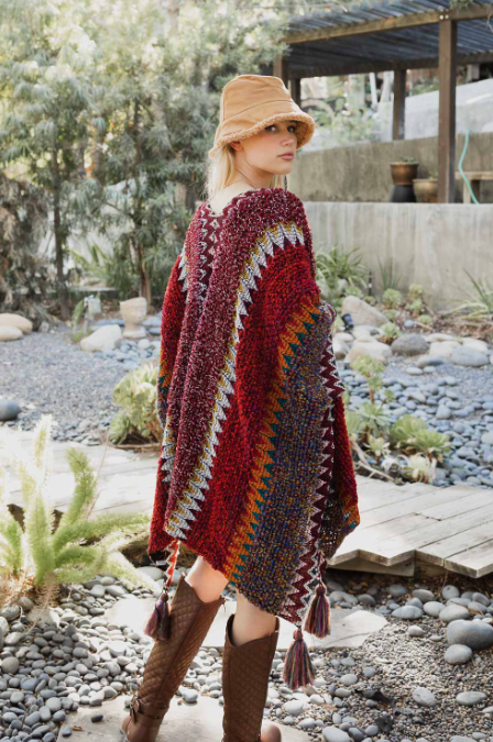 Electric Moon Knit Poncho