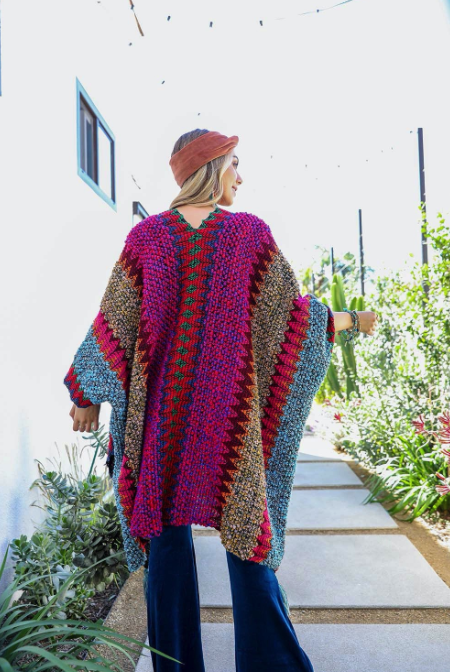 Electric Moon Knit Poncho