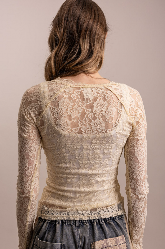 Long Sleeve Lace Tops