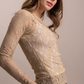 Long Sleeve Lace Tops