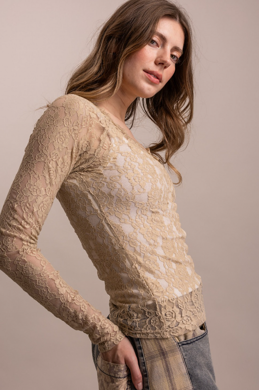 Long Sleeve Lace Tops
