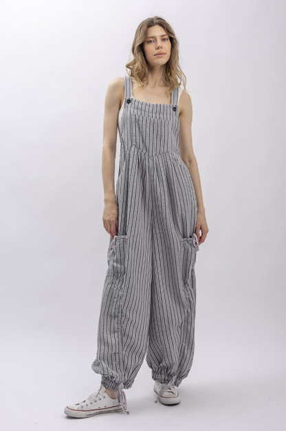 Easy Breezy Striped Overalls