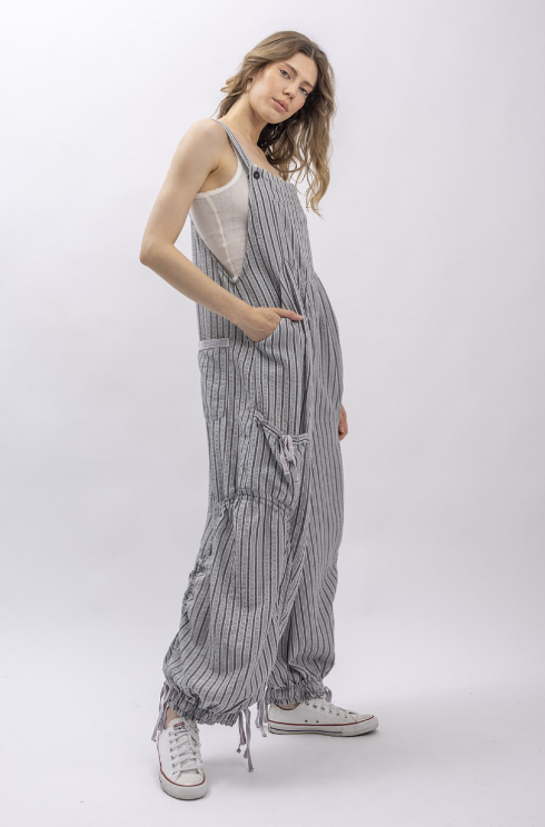 Easy Breezy Striped Overalls