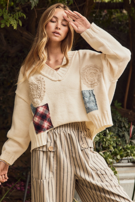Freehand Patch Sweater