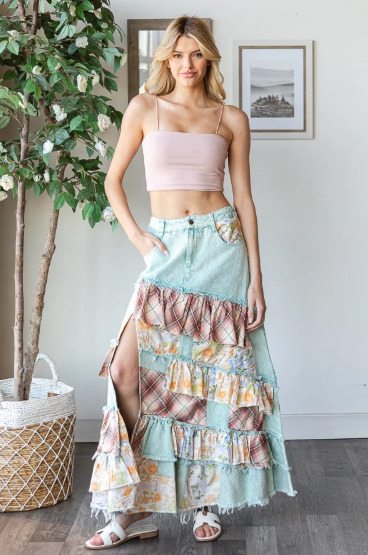 Patchwork Ruffle Skirts *Final Sale*