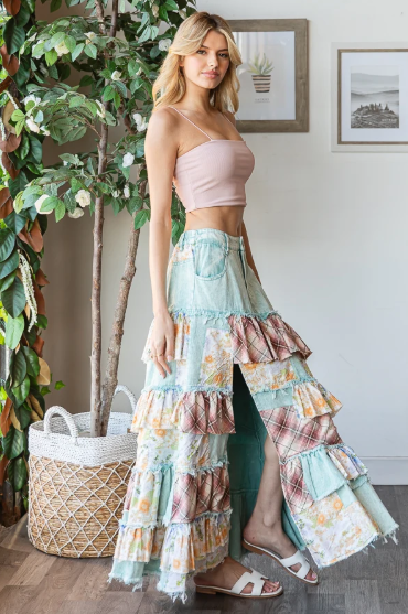 Patchwork Ruffle Skirts *Final Sale*
