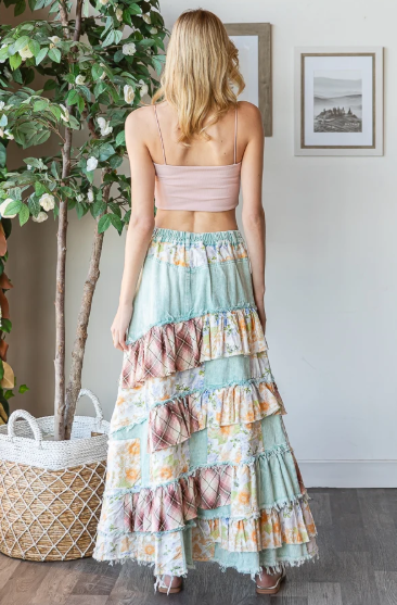 Patchwork Ruffle Skirts *Final Sale*