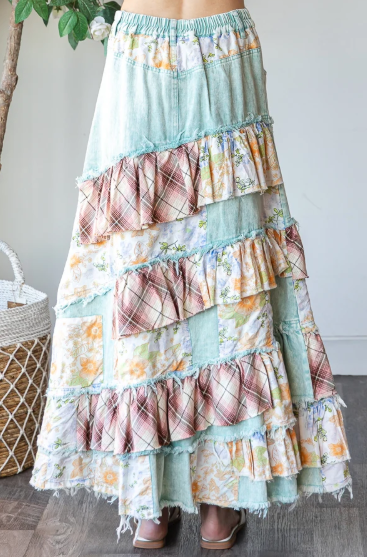 Patchwork Ruffle Skirts *Final Sale*