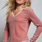 Thermal Lace V-Neck Top