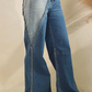 Two Tone Zipper Jeans *Final Sale*