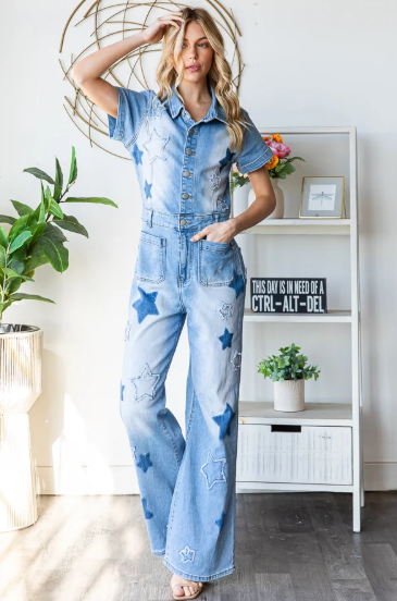 Denim Star Jumpsuit *Final Sale*