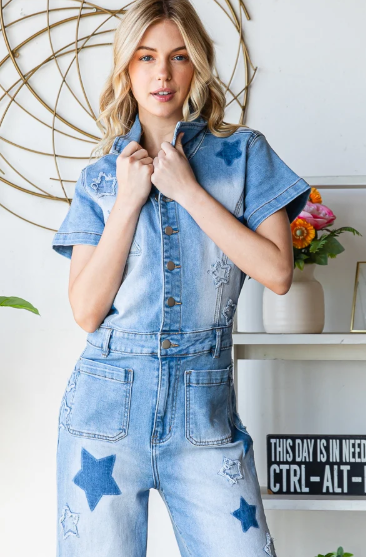 Denim Star Jumpsuit *Final Sale*
