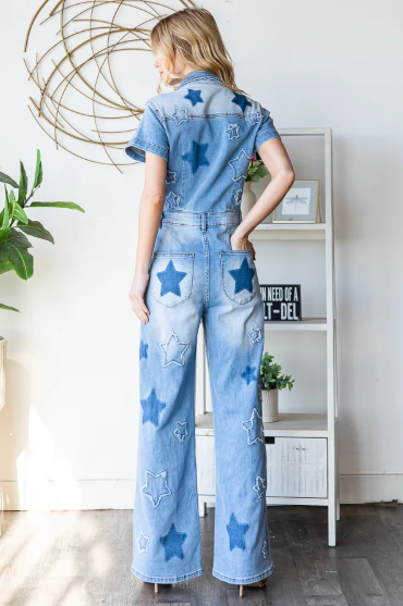 Denim Star Jumpsuit *Final Sale*