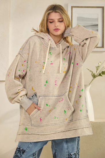 Paint Splatter Hoodie *Final Sale*