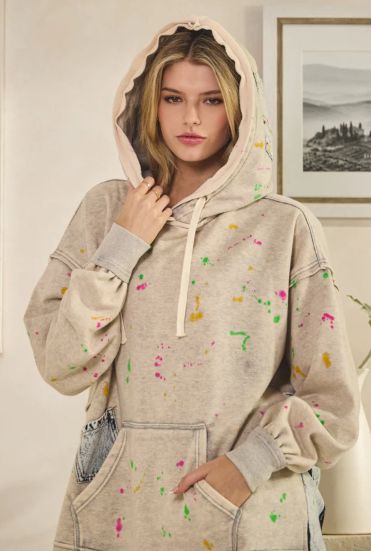 Paint Splatter Hoodie *Final Sale*