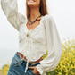 Ivory Front Tie Top *Final Sale*