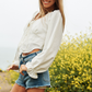 Ivory Front Tie Top *Final Sale*