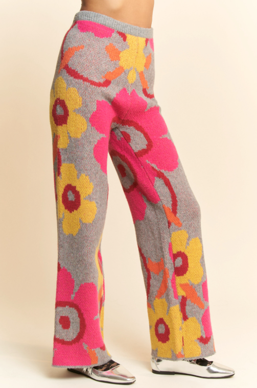 Flower Knit Pants