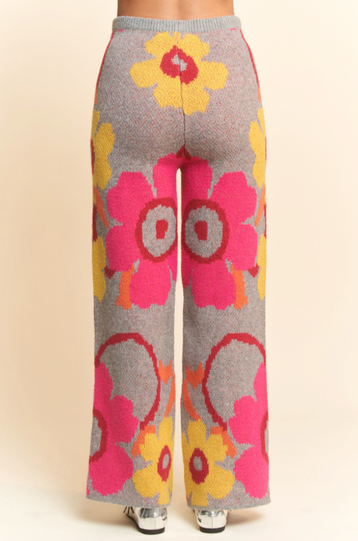 Flower Knit Pants