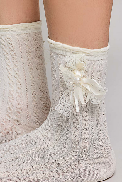 Bows & Pearls Socks