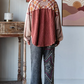 Burgundy Plaid Mix Top *Final Sale*
