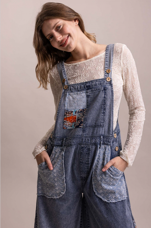 Sunday Market Patchwork Overalls