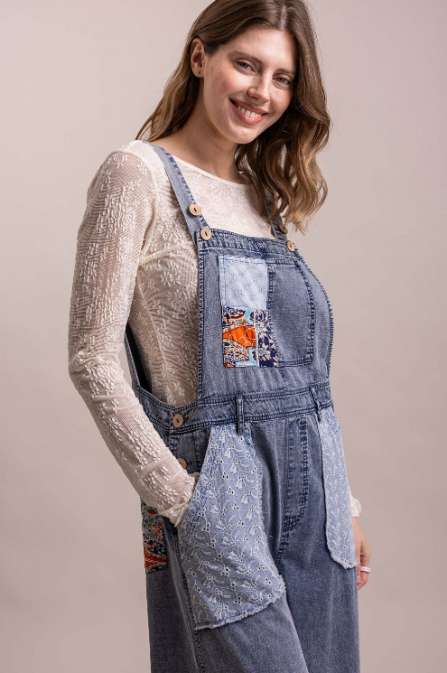 Sunday Market Patchwork Overalls