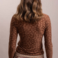 Textured Floral Mesh Top