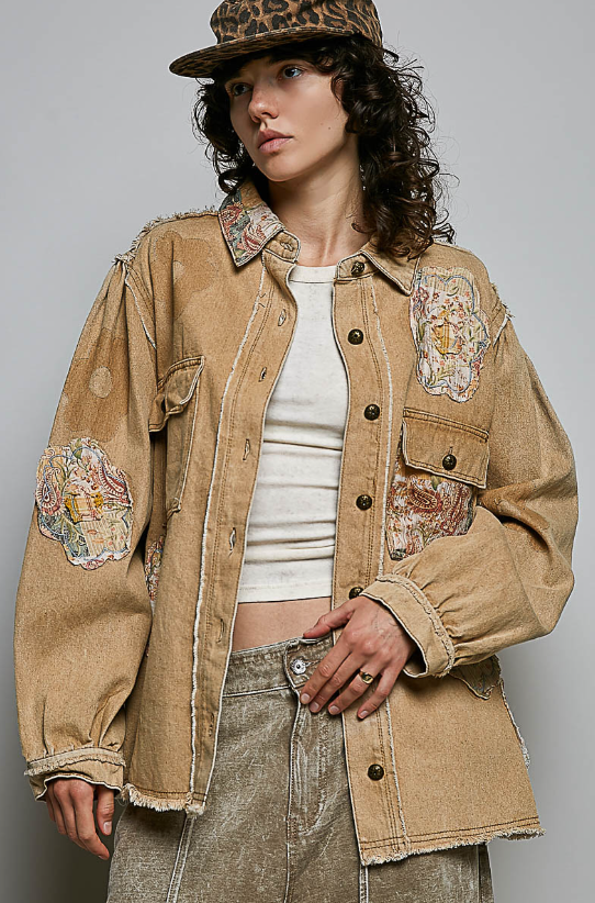 Flower Patch Denim Jackets *Final Sale*