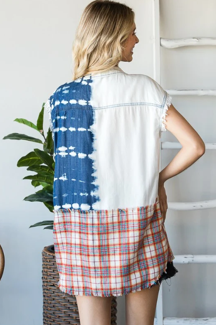 Tencel Plaid Vest *Final Sale*
